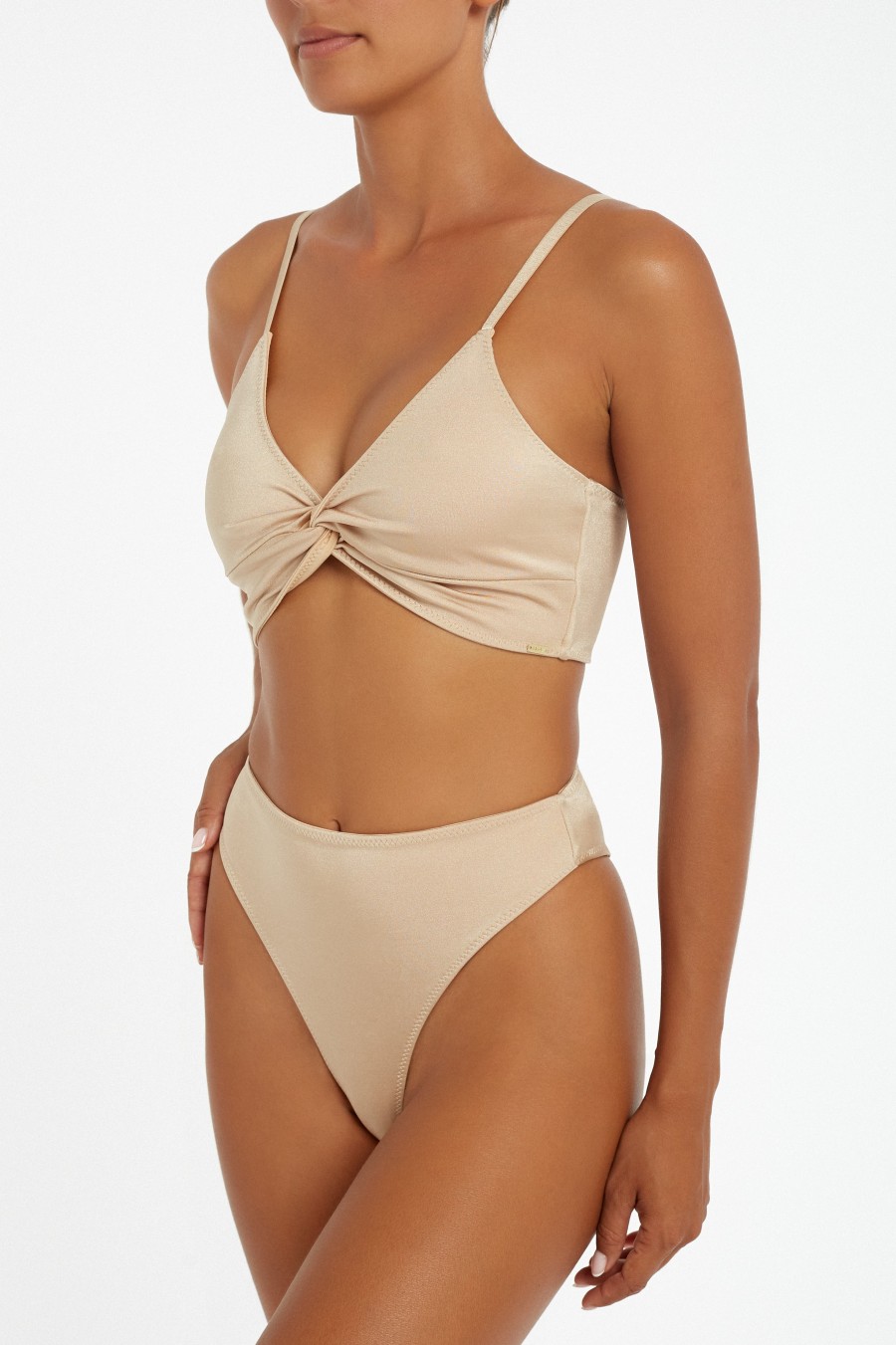 Swim & Intimates | Flook The Label Leighton Crop Top Gold